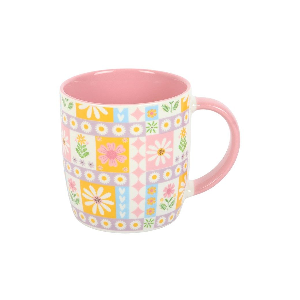 Floral Patchwork Ceramic Mug 320ml