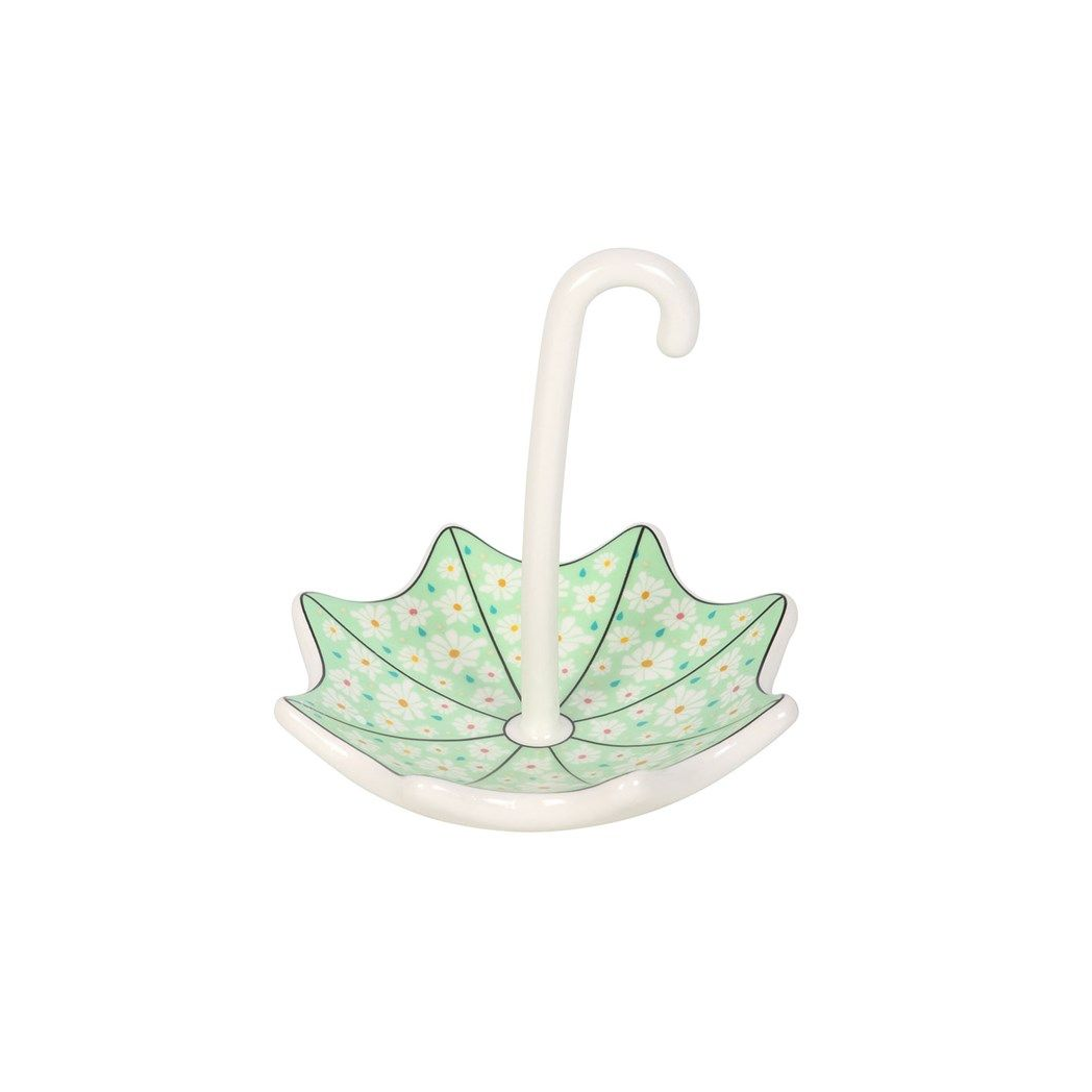 Floral Umbrella Ceramic Trinket Dish