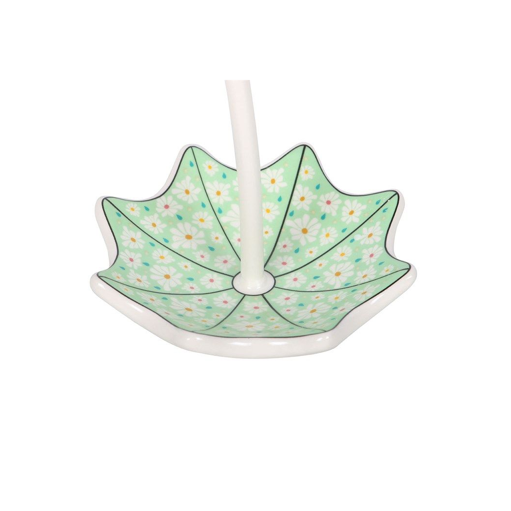 Floral Umbrella Ceramic Trinket Dish