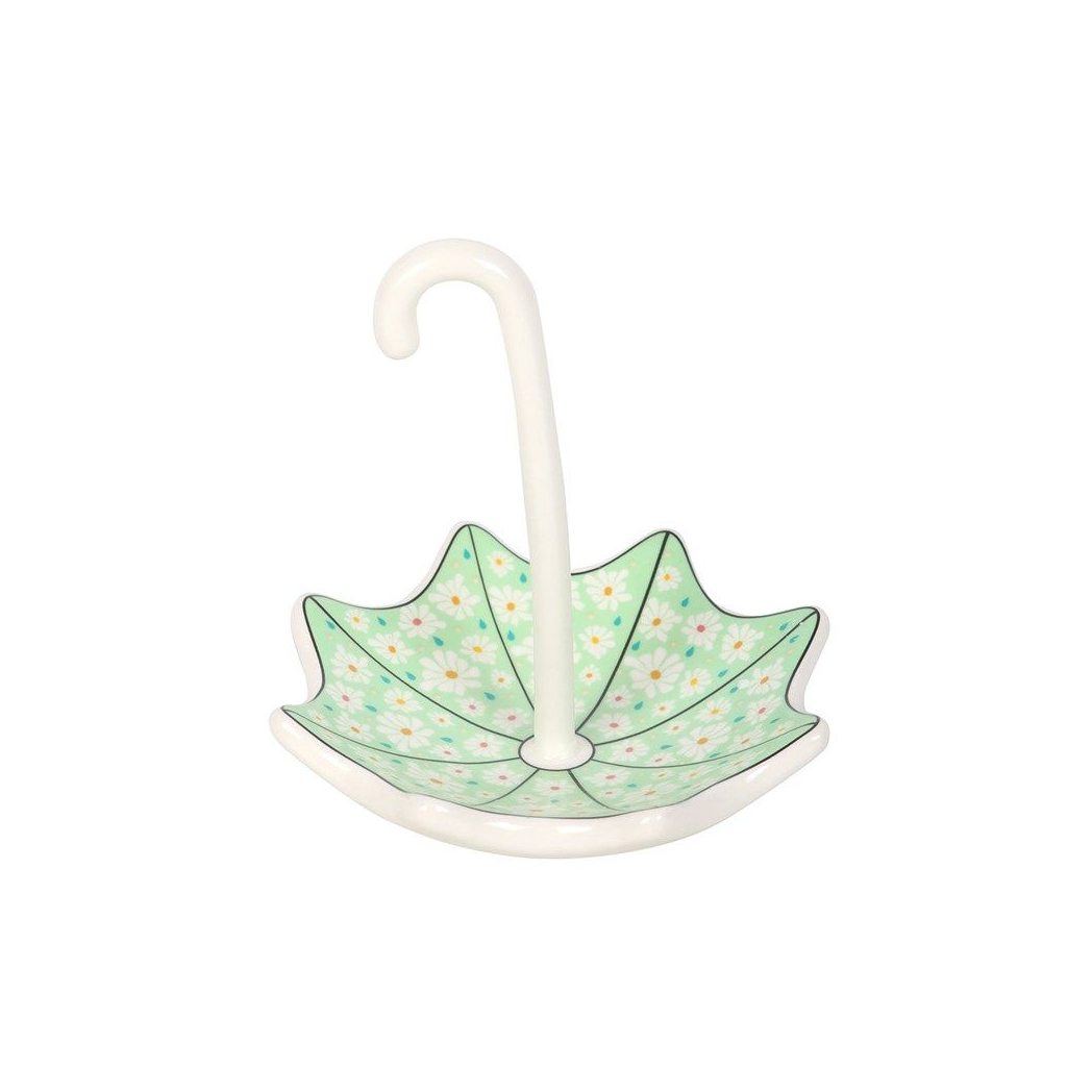 Floral Umbrella Ceramic Trinket Dish