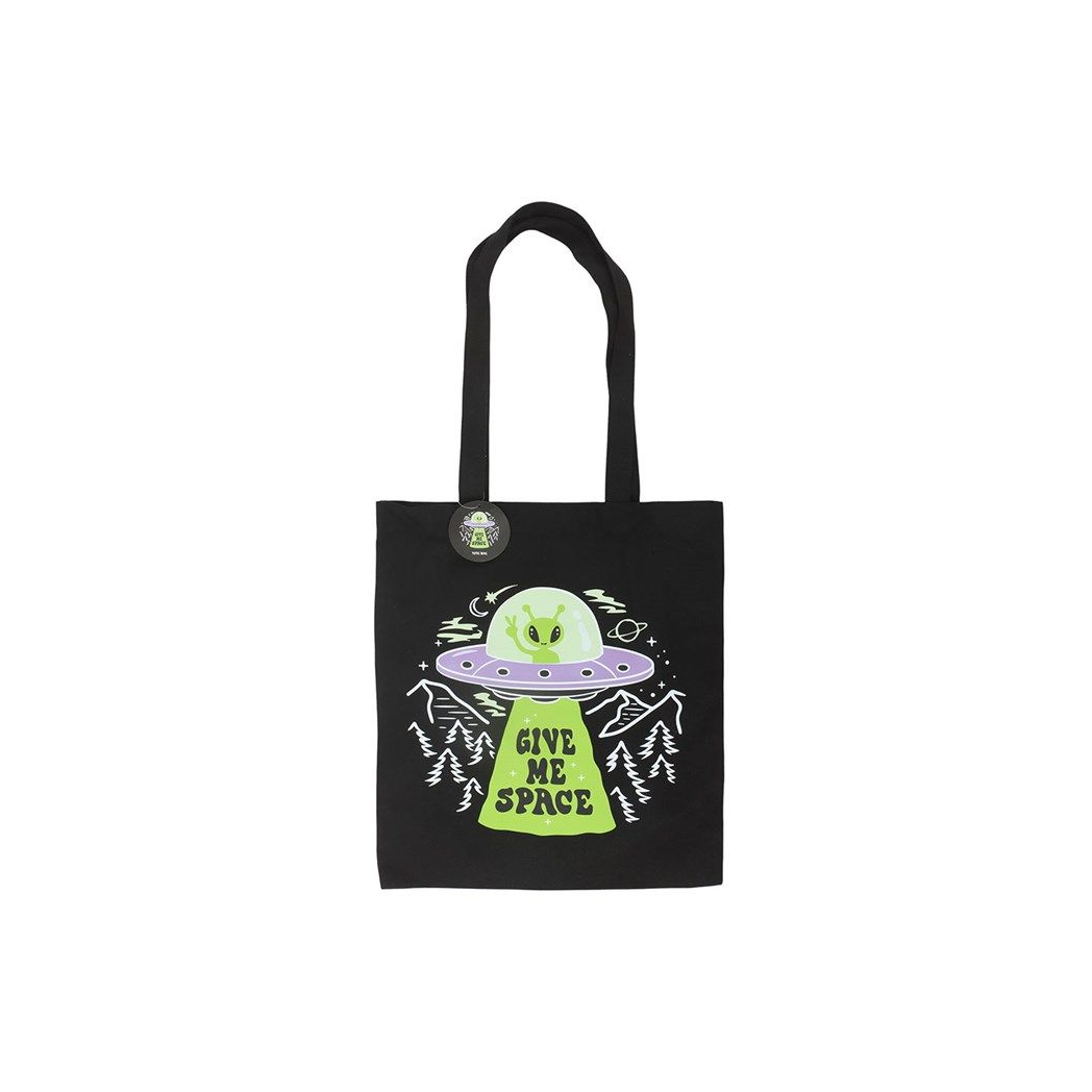Give Me Space Alien UFO Polycotton Tote Bag
