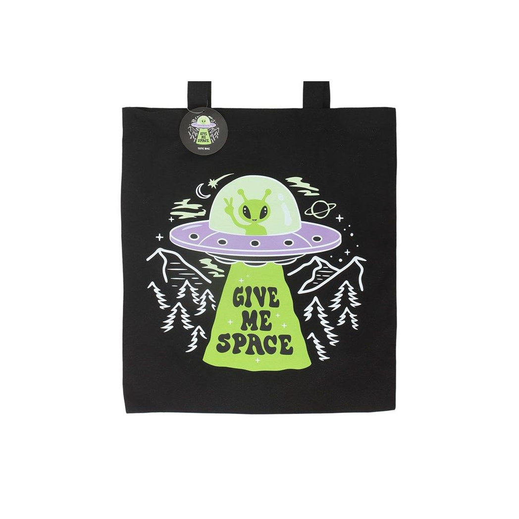 Give Me Space Alien UFO Polycotton Tote Bag