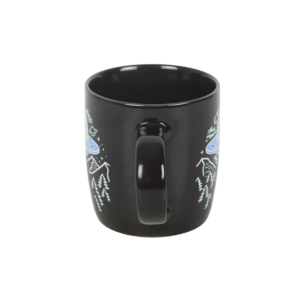 Heat Change UFO Mug with Alien Design 350ml Ceramic Cup