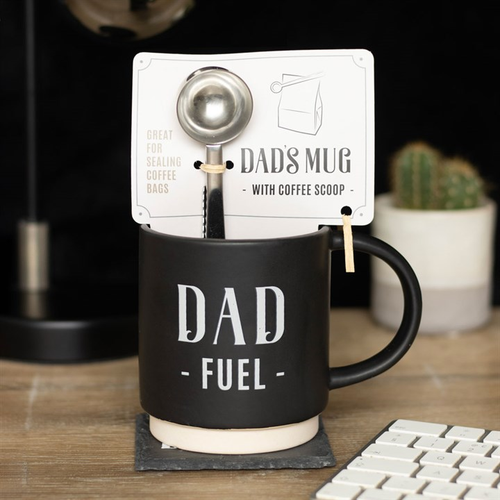 Dad Fuel Mug & Coffee Scoop Clip Gift Set
