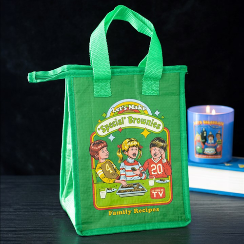 Steven Rhodes "Let's Make Brownies" Insulated Lunch Bag, Retro Baking Design