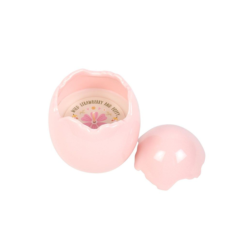 Wild Strawberry & Poppy Egg Shaped Candle 12.5cm