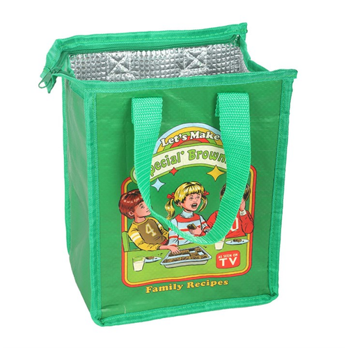Steven Rhodes "Let's Make Brownies" Insulated Lunch Bag, Retro Baking Design