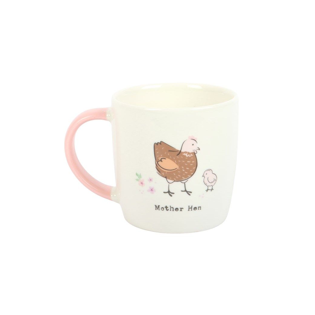 Mother Hen Ceramic Mug with Chick