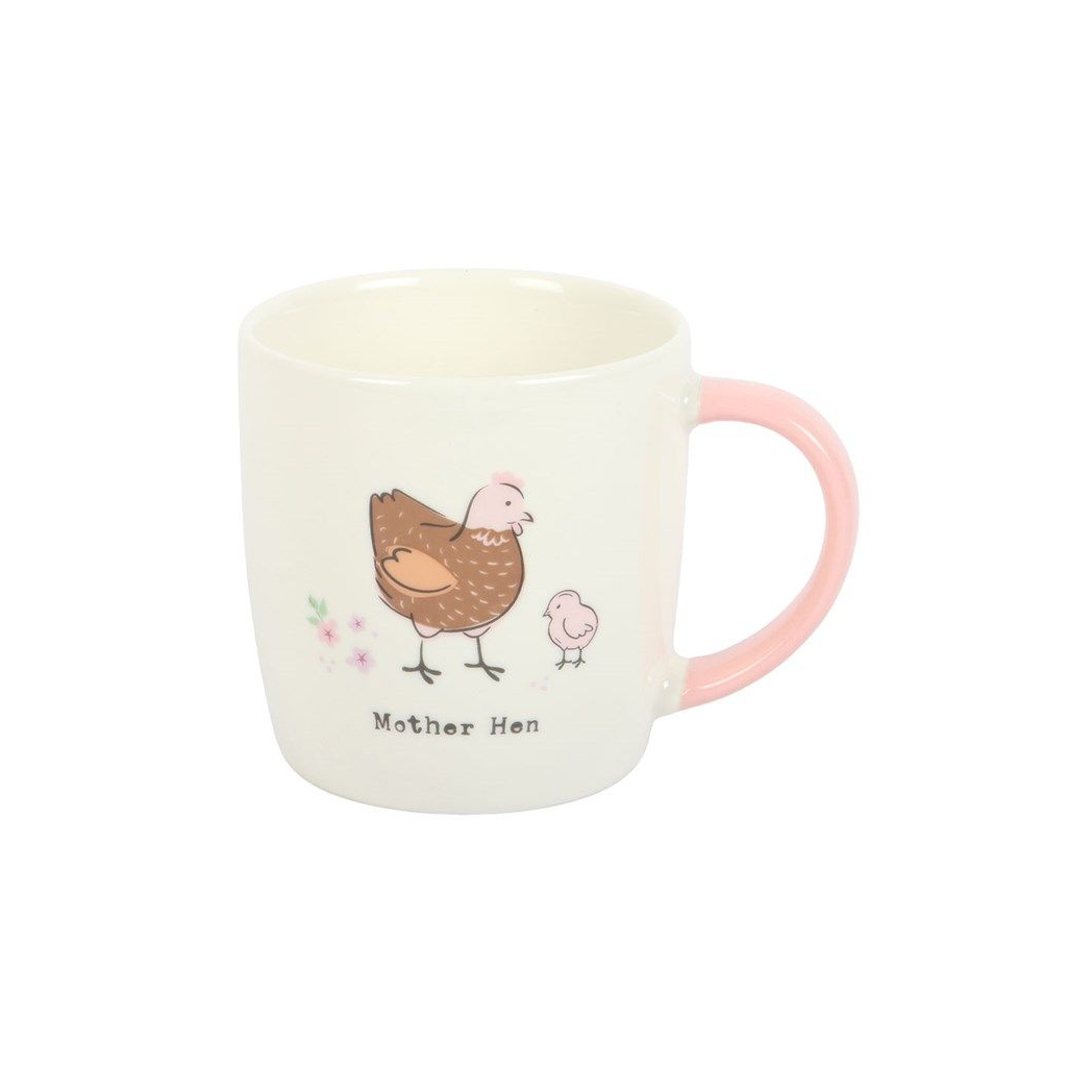 Mother Hen Ceramic Mug with Chick
