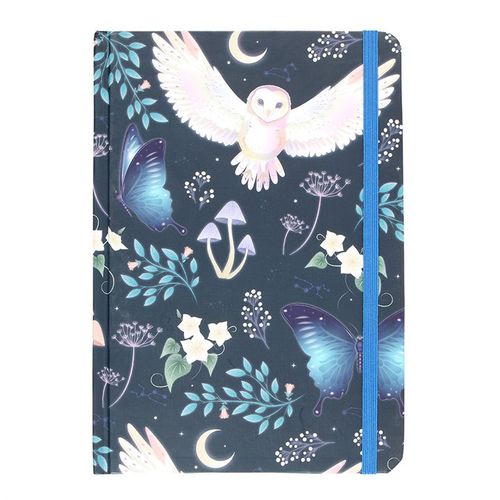 Night Flight Owl A5 Notebook with Gold Foil Lined Pages