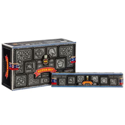 Satya Super Hit Incense Sticks 12 Pack Box – Sweet Nag Champa Scent