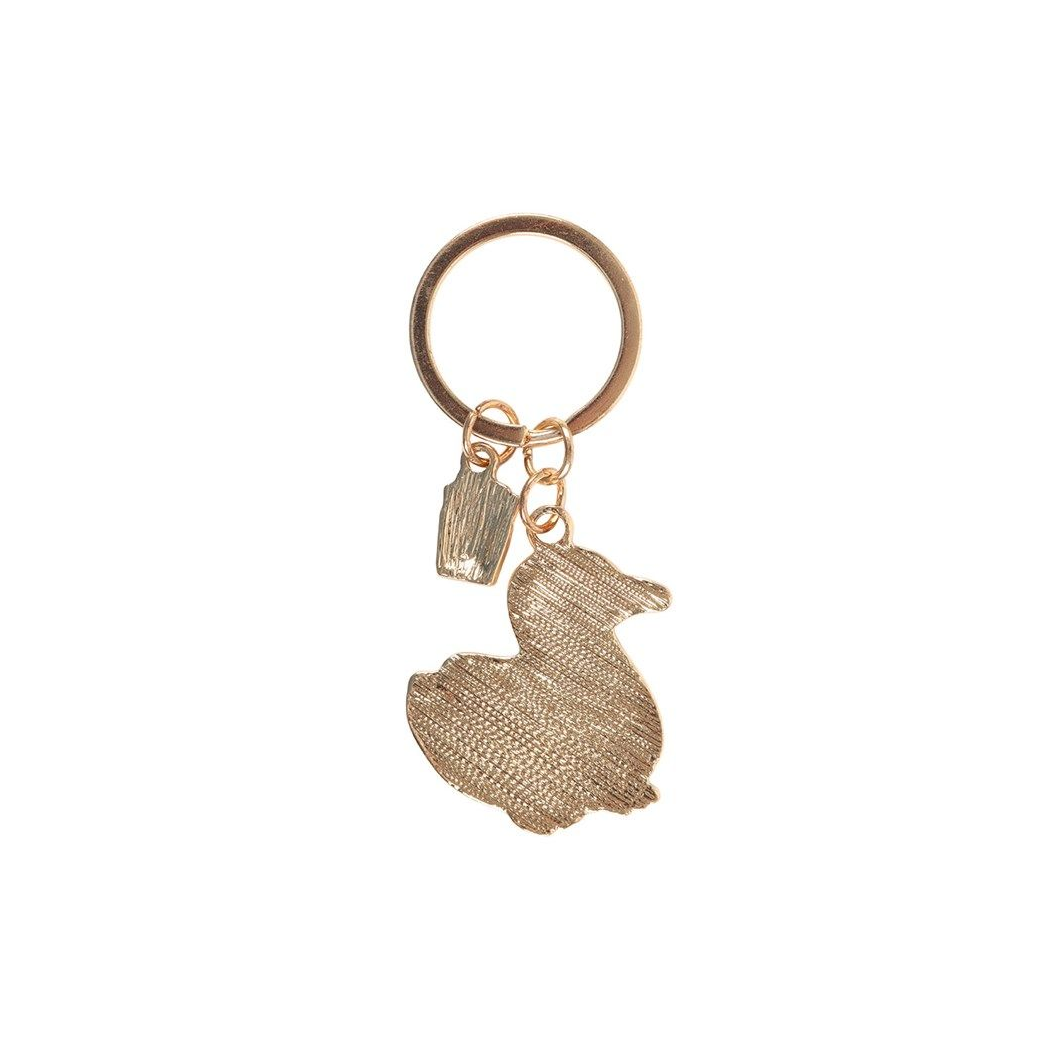 Seagull and Chips Enamel Keyring – Coastal Gift for Keys and Bags
