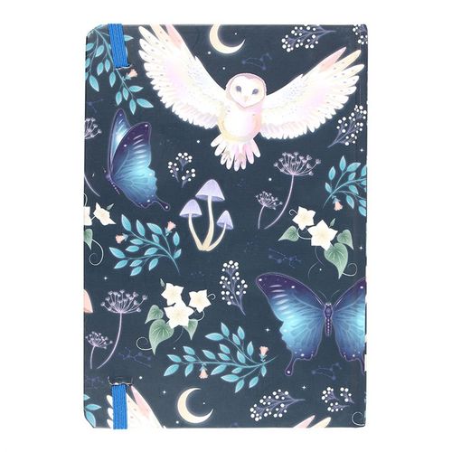 Night Flight Owl A5 Notebook with Gold Foil Lined Pages