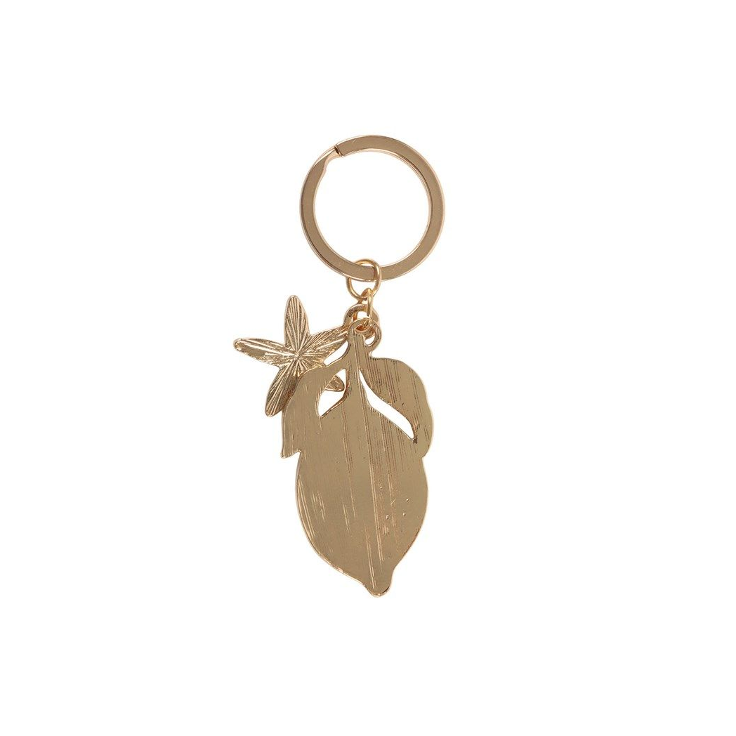Lemon Flower Enamel Keyring