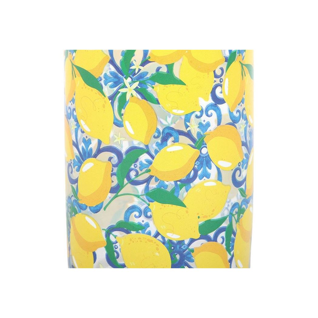Lemon Print Can Glass 500ml