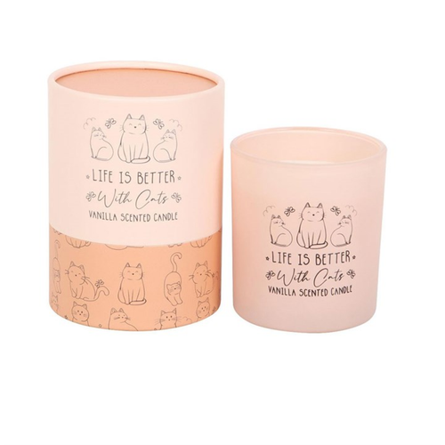 Life Is Better With Cats Vanilla Scented Candle