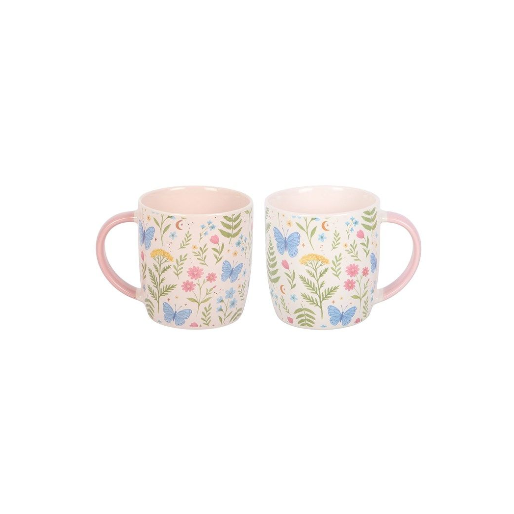Luna Bloom Floral Print Ceramic Mug 370ml for Tea and Coffee