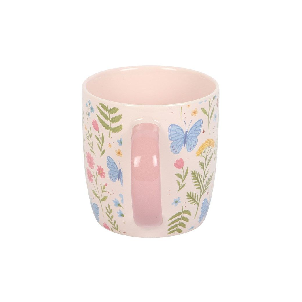 Luna Bloom Floral Print Ceramic Mug 370ml for Tea and Coffee
