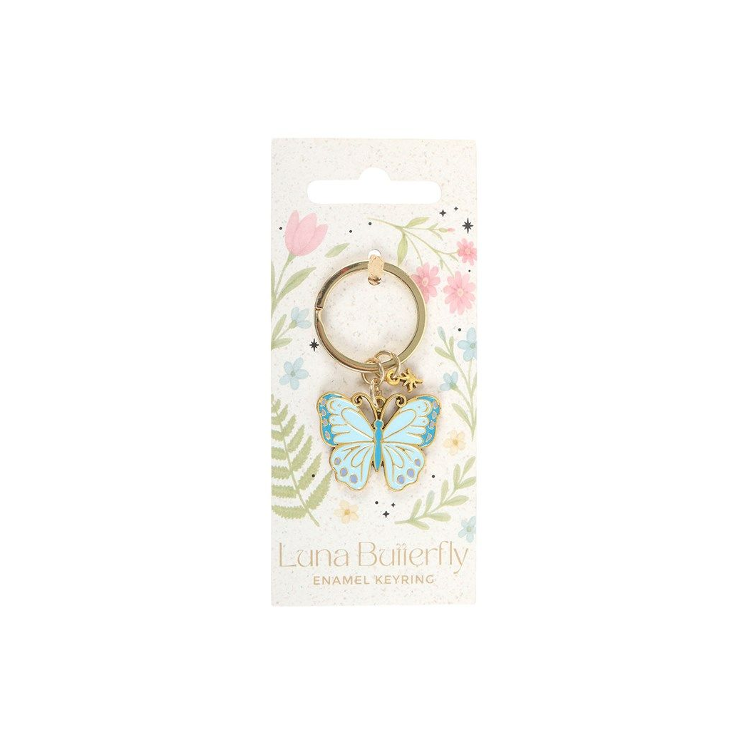 Luna Butterfly Enamel Keyring