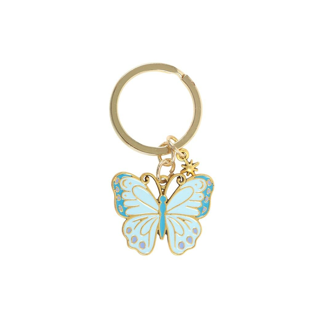 Luna Butterfly Enamel Keyring