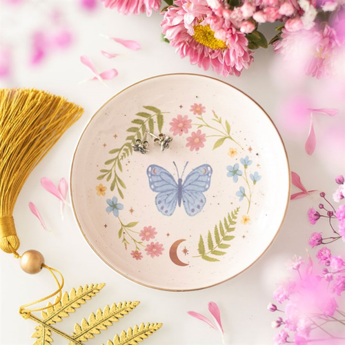 Luna Butterfly Ceramic Trinket Dish