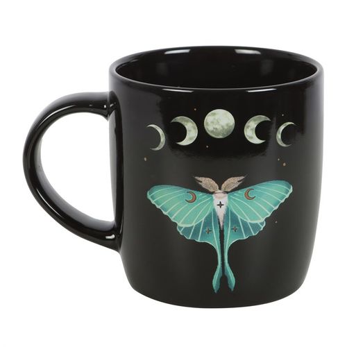 Luna Moth Forest Print Ceramic Mug