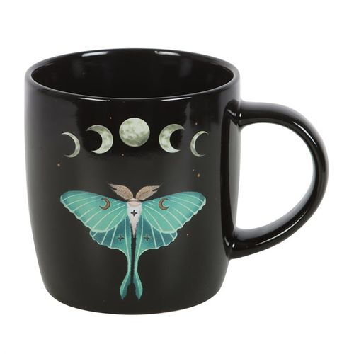 Luna Moth Forest Print Ceramic Mug