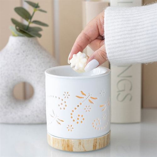 Matte Dragonfly Ceramic Oil Burner and Wax Melt Warmer