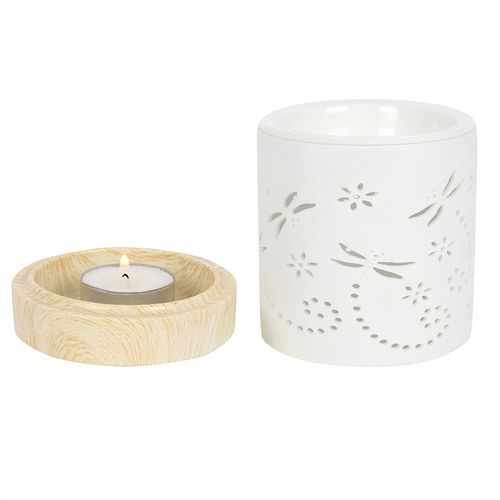 Matte Dragonfly Ceramic Oil Burner and Wax Melt Warmer