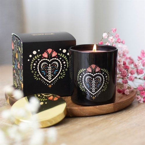 Midnight Bloom Black French Tulip Scented Glass Candle
