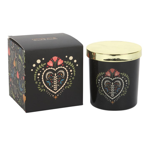 Midnight Bloom Black French Tulip Scented Glass Candle