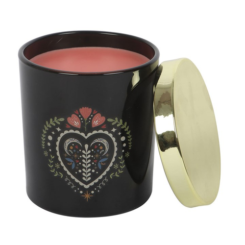 Midnight Bloom Black French Tulip Scented Glass Candle