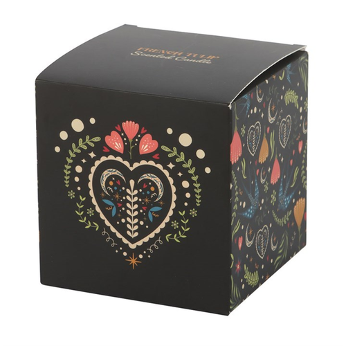 Midnight Bloom Black French Tulip Scented Glass Candle