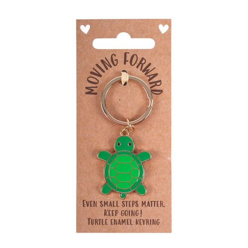 Moving Forward Turtle Enamel Keyring