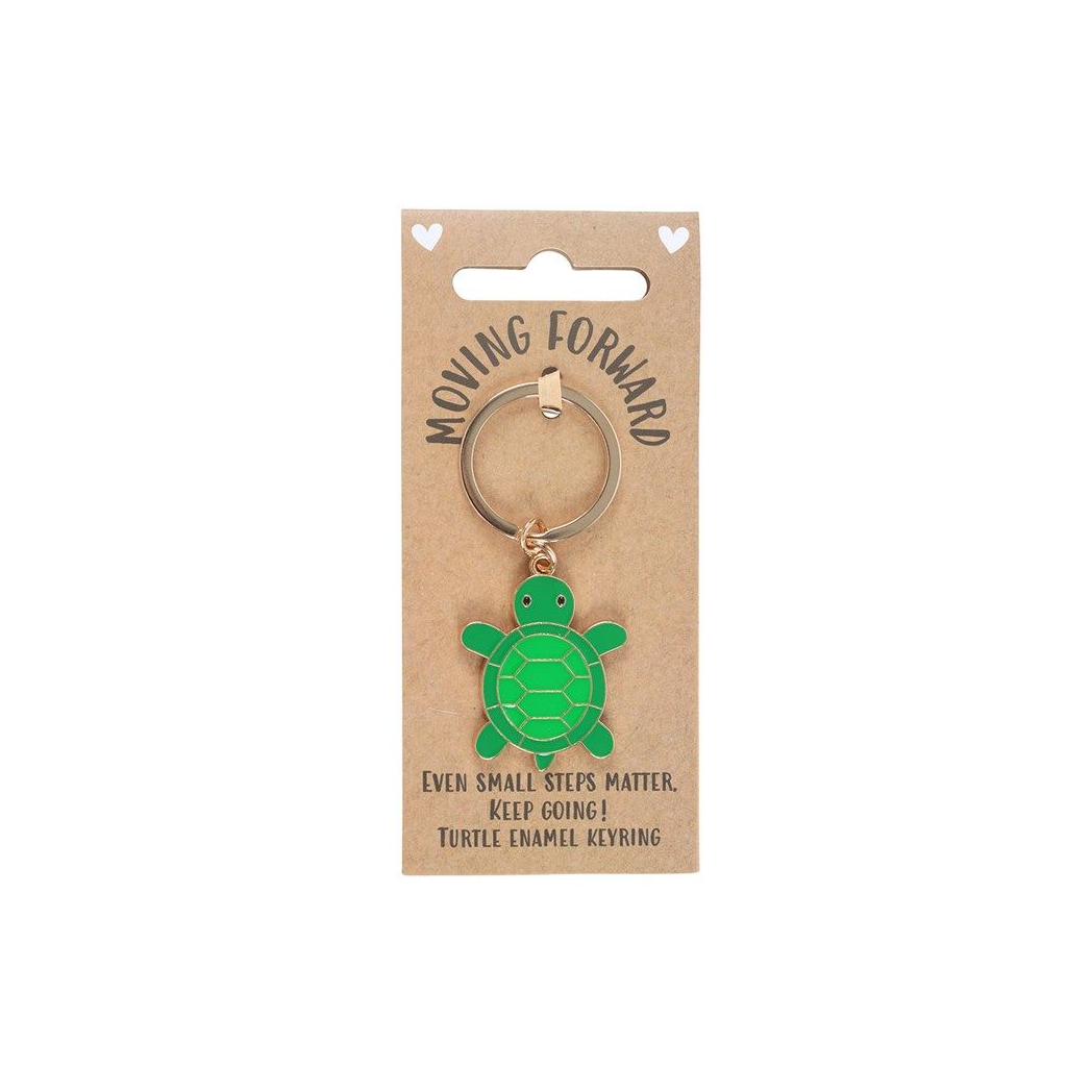 Moving Forward Turtle Enamel Keyring