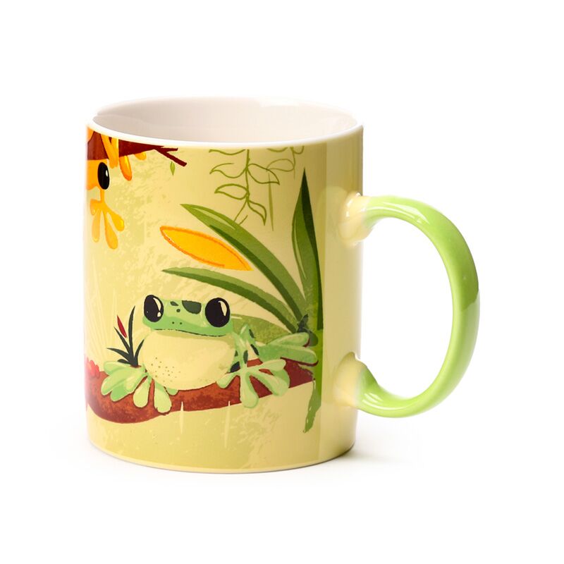 Porcelain Tropical Frogs Mug 300ml – Microwave & Dishwasher Safe
