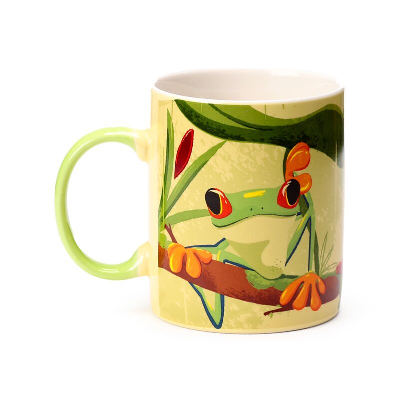 Porcelain Tropical Frogs Mug 300ml – Microwave & Dishwasher Safe