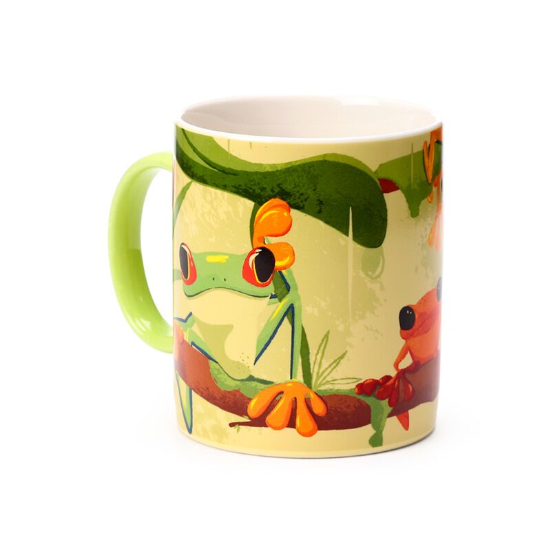Porcelain Tropical Frogs Mug 300ml – Microwave & Dishwasher Safe
