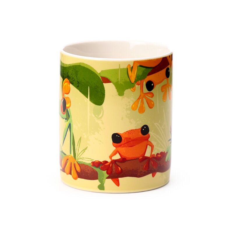 Porcelain Tropical Frogs Mug 300ml – Microwave & Dishwasher Safe