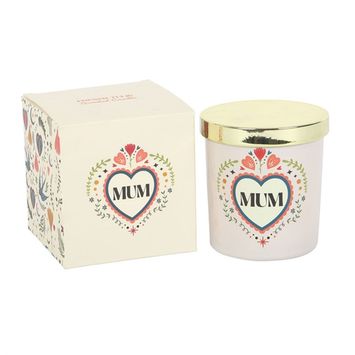 Mum Folk Heart French Tulip Scented Candle Gift
