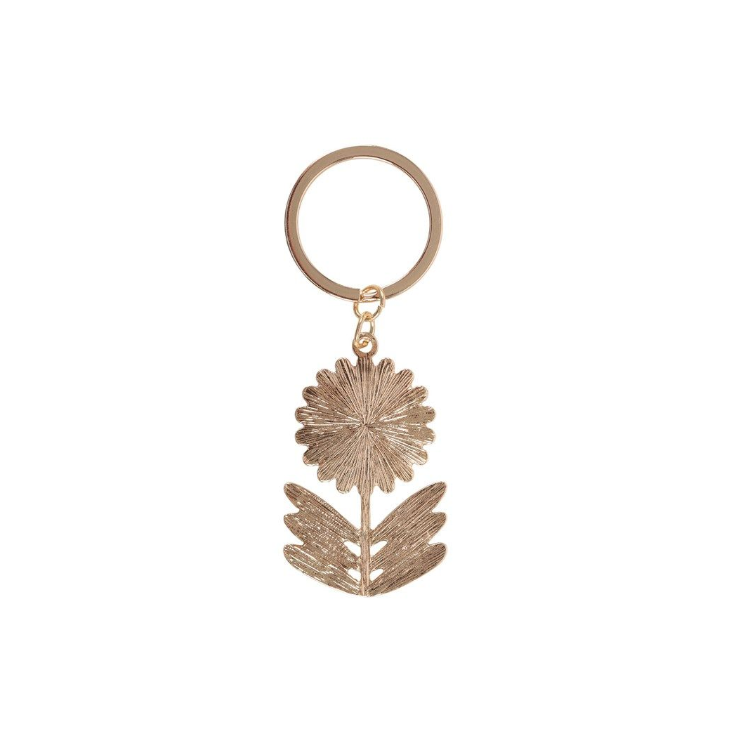 No Rain, No Flowers Retro Enamel Keyring