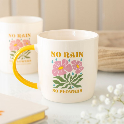No Rain, No Flowers Ceramic Mug 370ml