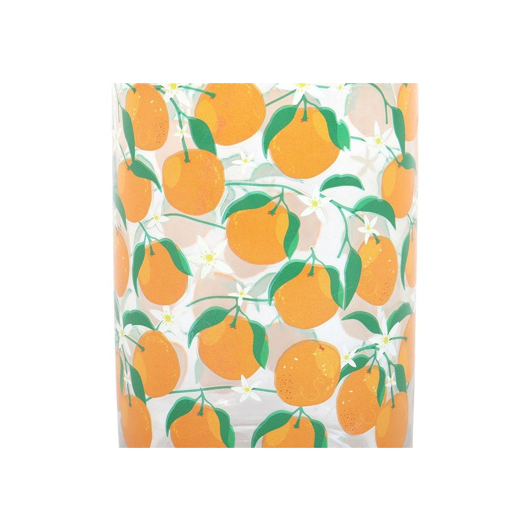 Orange Print Can Glass 500ml