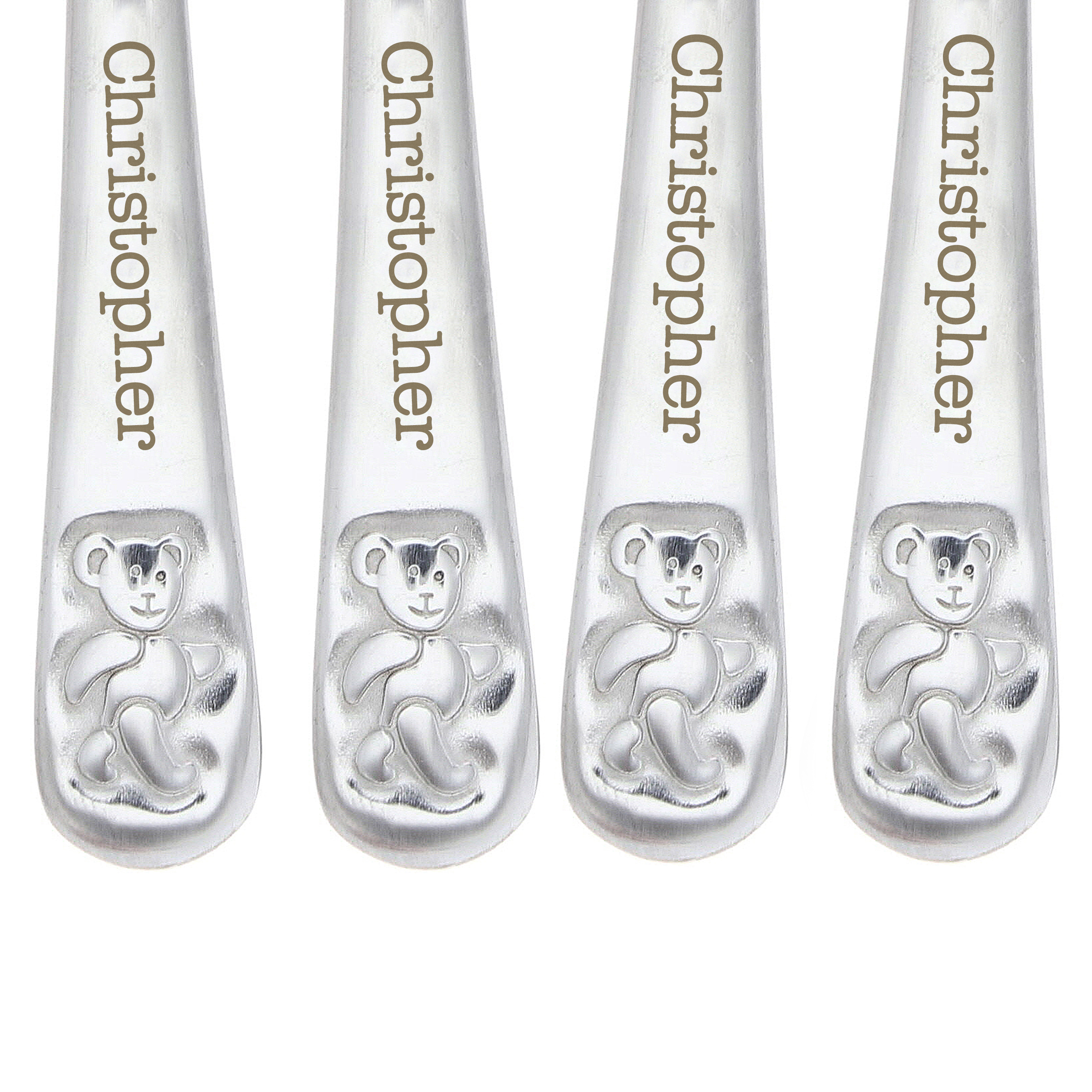 Personalised Teddy Children's 4 Piece Cutlery Set with Name