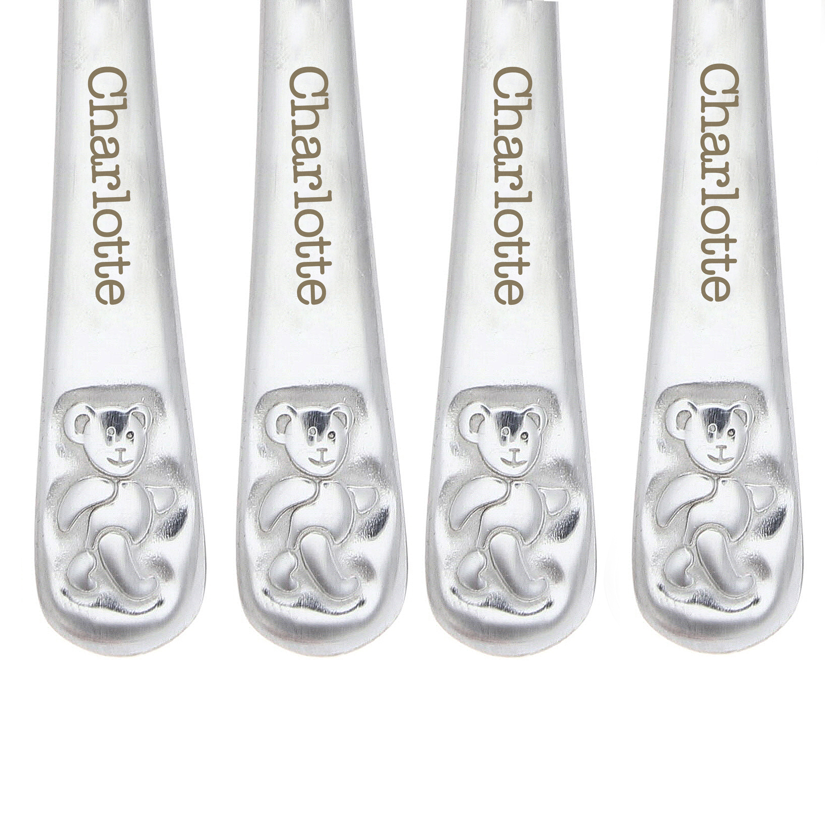 Personalised Teddy Children's 4 Piece Cutlery Set with Name