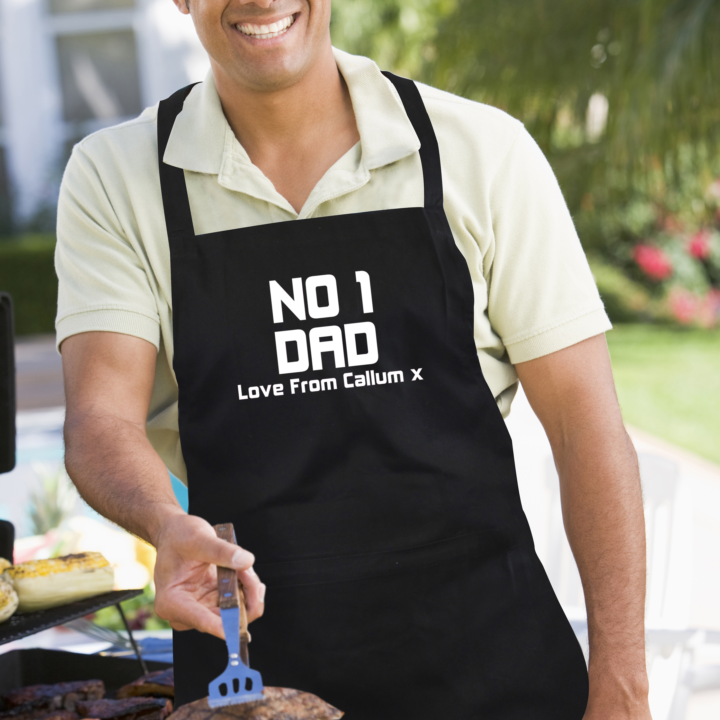 Personalised No.1 Dad Cotton Apron Gift for Father’s Day