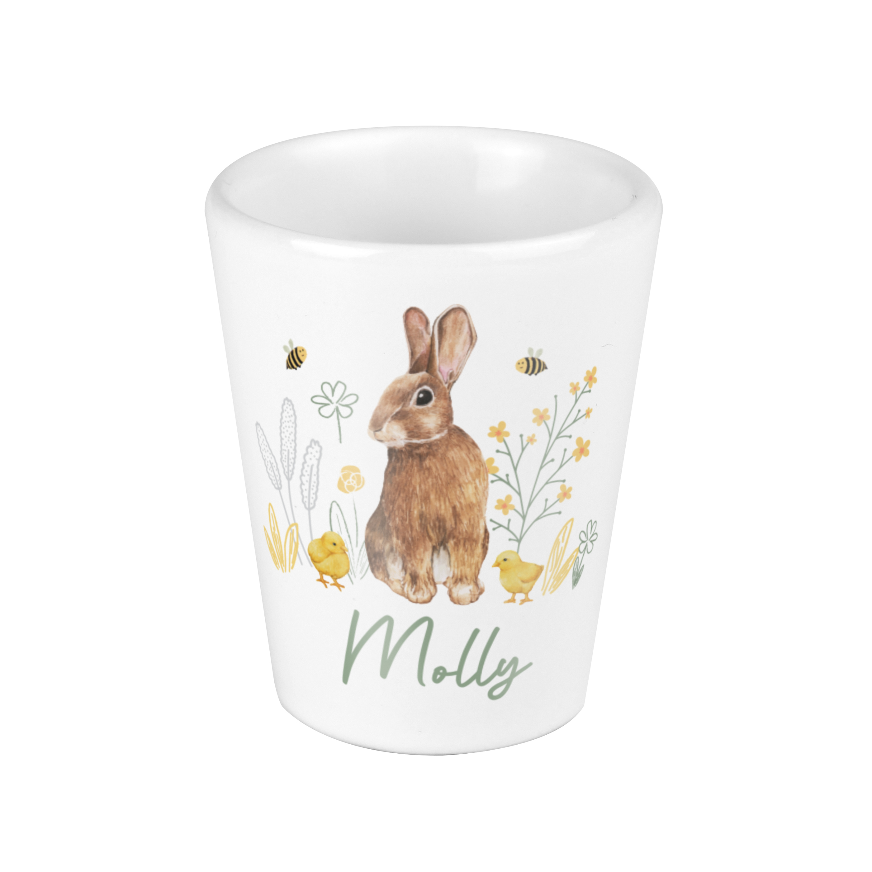Personalised Easter Bunny Egg Cup with Name