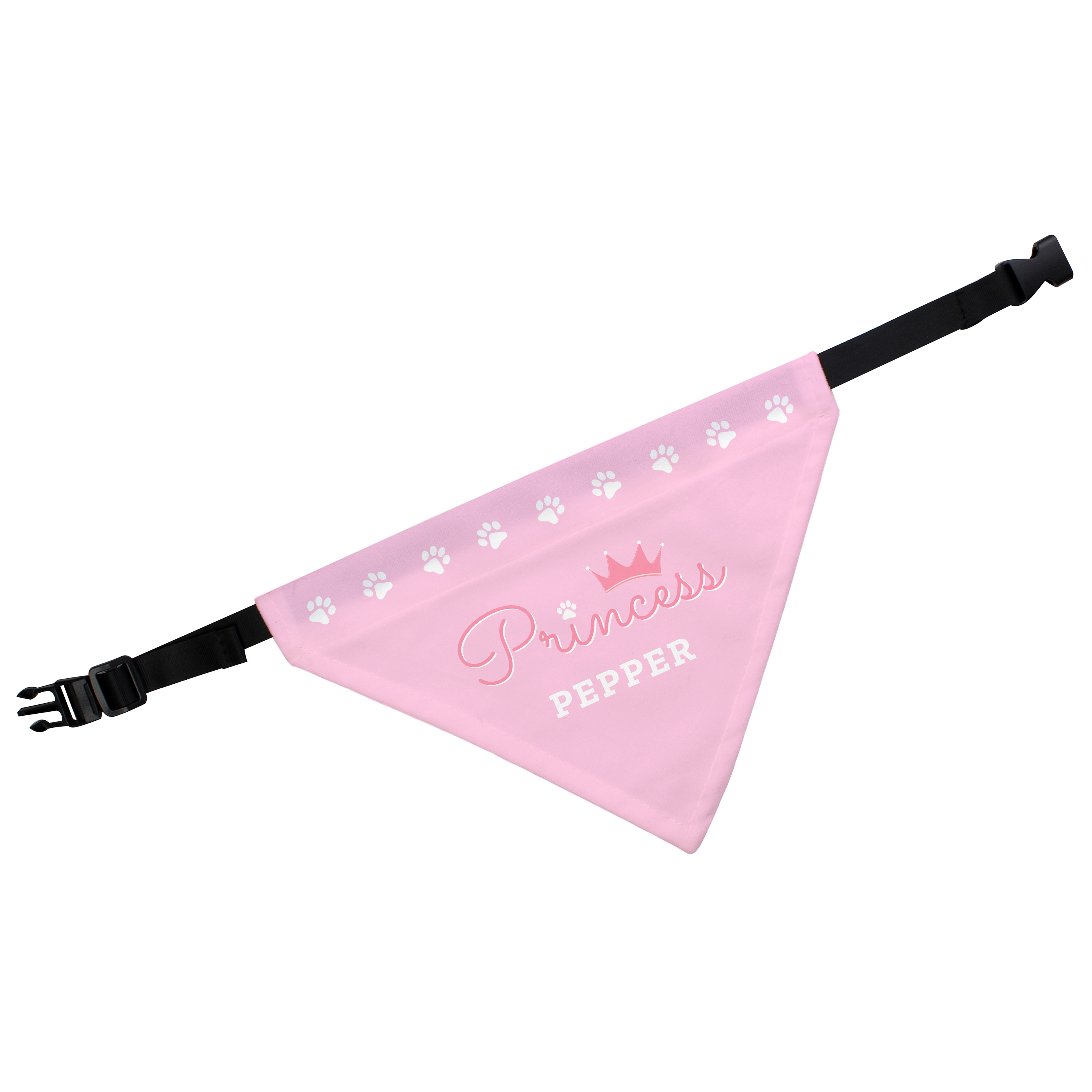 Personalised Princess Dog Bandana with Name Small Medium Dogs