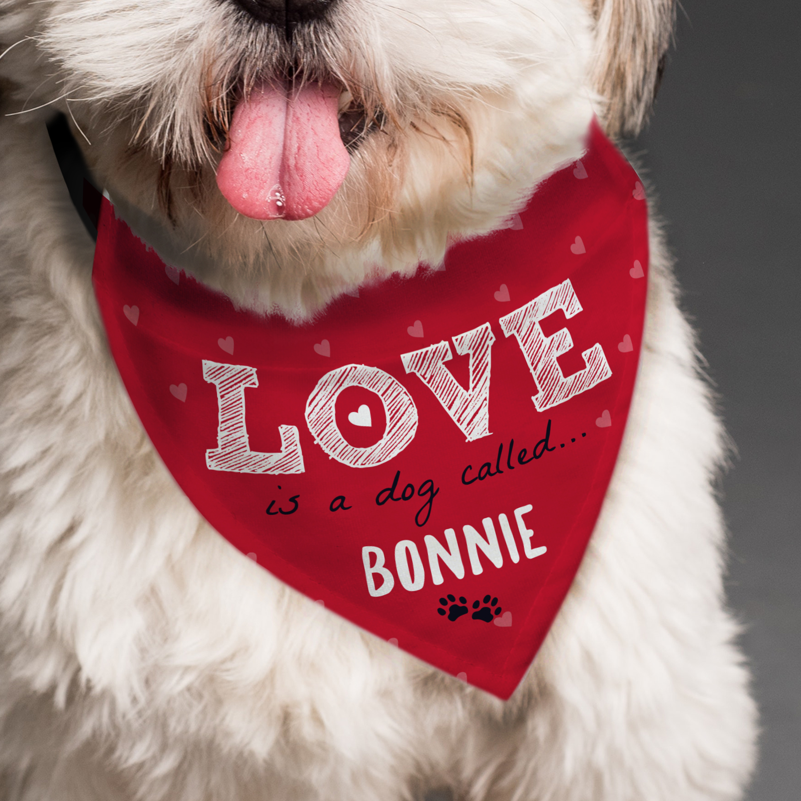 Personalised Dog Bandana Love Is a Dog Called...