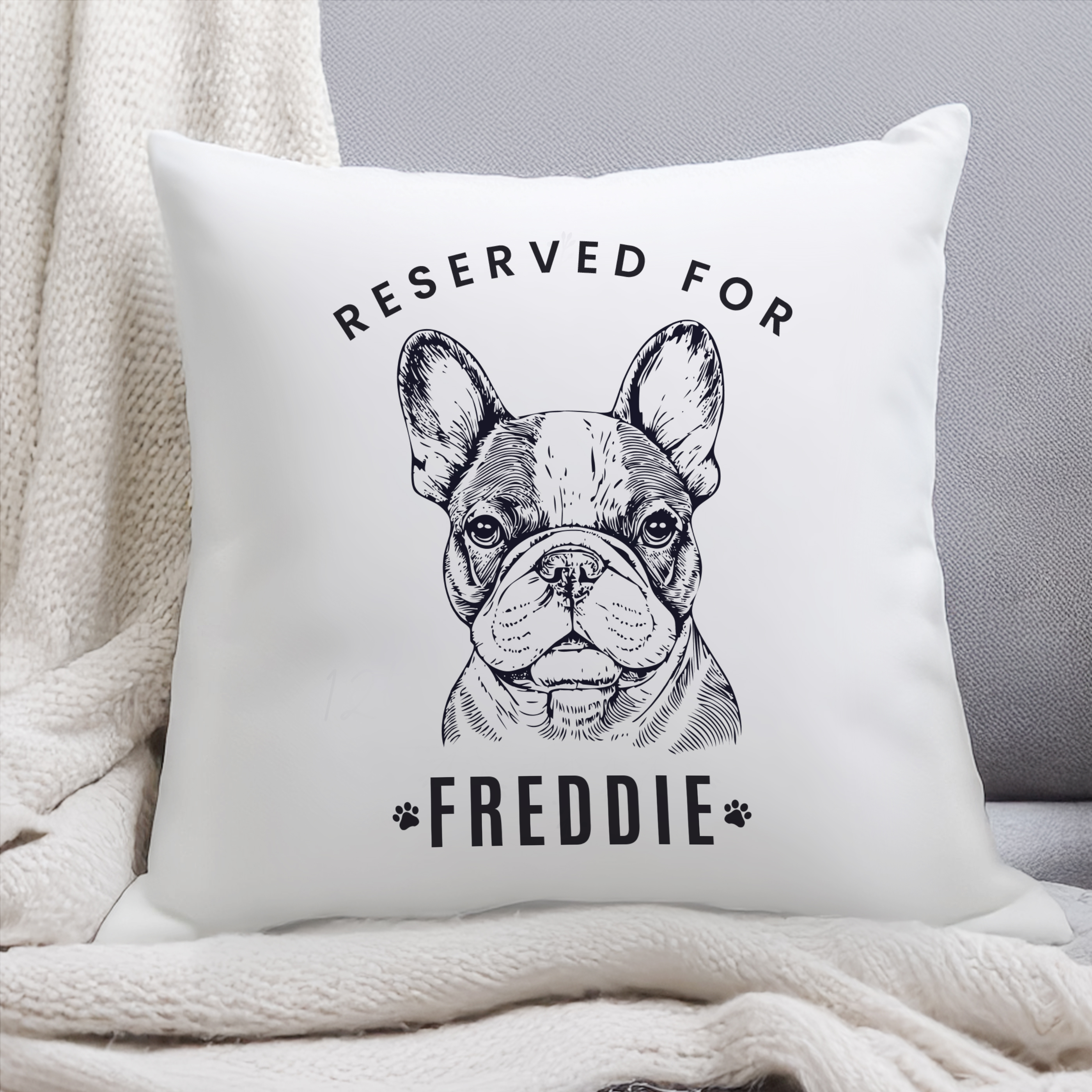 Personalised Dog Breed Cushion with Name Reserved For Design